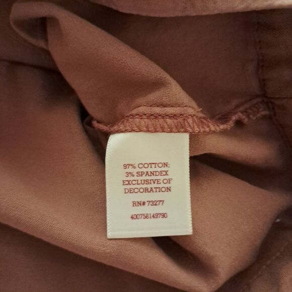 SO Sonoma Jacket Women's Large L Pink Cotton Utility Dusty Rose Chore Stretch - Picture 9 of 10